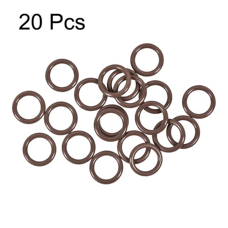 Fluorine Rubber O-Rings 16mm OD 11mm ID 2.5mm Width Seal Seal FKM Brown 20pcs 